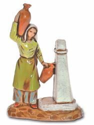 Picture of Woman at the Fountain cm 3,5 (1,4 inch) Landi Moranduzzo Nativity Scene in PVC, Neapolitan style