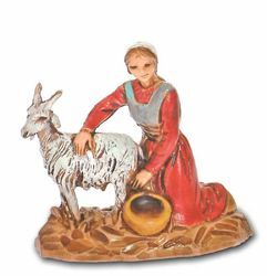 Picture of Milkmaid cm 3,5 (1,4 inch) Landi Moranduzzo Nativity Scene in PVC, Neapolitan style