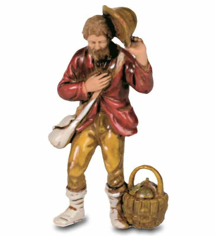 Shepherd with Hat cm 8 (3,1 inch) Landi Moranduzzo Nativity Scene in ...