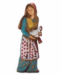 Picture of Woman with Hen cm 8 (3,1 inch) Landi Moranduzzo Nativity Scene in PVC, Neapolitan style