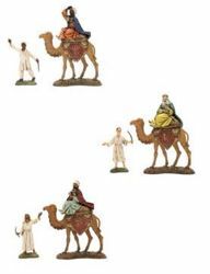 Picture of Wise Kings on Camel with Cameleer cm 10 (3,9 inch) Landi Moranduzzo Nativity Scene in PVC, Neapolitan style
