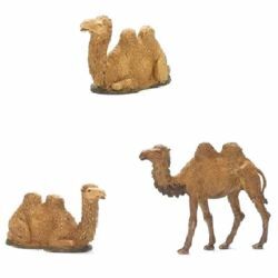 Imagen de Grupo 3 Camellos cm 10 (3,9 inch) Belén Landi Moranduzzo en plástico (PVC) de estilo árabe o Napolitano 