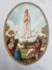 Imagen de Casulla litúrgica Mariana impresión Madonna di Fatima Poliéster Marfil