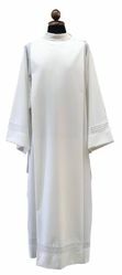 Picture of Priestly Alb with embroidery Ivory Wool blend Liturgical Tunic