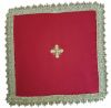 Picture of Pall Eucharistic Chalice Cover Polyester Ivory Violet Red Green cm 17x17 (6,7x6,7 inch) Altar Linen 