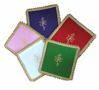 Immagine di Palla Copri Calice da Altare Poliestere Avorio Viola Rosso Verde cm 17x17 (6,7x6,7 inch) Biancheria Eucaristica Animetta 