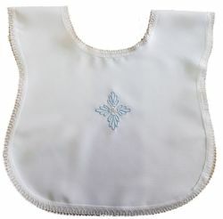 Picture of Baptism Infant Tunic baby boy embroidered blue floral Cross Polyester White Baptism Cloth Dress
