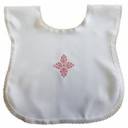 Picture of Baptism Infant Tunic baby girl withembroidered blue floral Cross Polyester White Baptism Cloth Dress