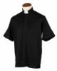 Imagen de Camisa Cleriman Cuello Clergy Tirilla manga corta Easy Stretch (Simple plancha) mezcla Poliéster Felisi 1911 Negro 