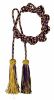 Picture of Cincture Solomon knot Gold/color Tassel Acetate Felisi 1911 Red Violet Green Flag White Pink 