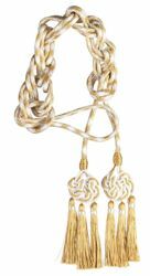Picture of Celtic Knot Cincture gold 3 small Cord Tassels Viscose Felisi 1911 White 