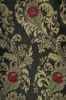 Picture of Flowery Lampas (Lampasso) Golden Thread Flower H. cm 160 (63 inch) Acetate Polyester Fabric Red Violet Black Blue Night Ivory Antique for liturgical Vestments