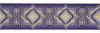 Picture of Galloon Tapestry H. cm 10 (3,9 inch) Pure Polyester Fabric Straw Yellow Red Violet Green Flag Trim Orphrey Banding for liturgical Vestments 