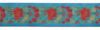 Picture of Galloon Lamé flowers H. cm 5 (2,0 inch) Pure Polyester Fabric Red Celestial Violet Green Flag Ivory Black White Asbestos Blue Light Blue Trim Orphrey Banding for liturgical Vestments 