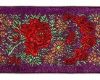 Picture of Galloon Lamé flowers H. cm 5 (2,0 inch) Pure Polyester Fabric Red Celestial Violet Green Flag Ivory Black White Asbestos Blue Light Blue Trim Orphrey Banding for liturgical Vestments 