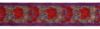 Picture of Galloon Lamé flowers H. cm 5 (2,0 inch) Pure Polyester Fabric Red Celestial Violet Green Flag Ivory Black White Asbestos Blue Light Blue Trim Orphrey Banding for liturgical Vestments 