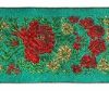 Picture of Galloon Lamé flowers H. cm 5 (2,0 inch) Pure Polyester Fabric Red Celestial Violet Green Flag Ivory Black White Asbestos Blue Light Blue Trim Orphrey Banding for liturgical Vestments 