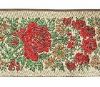 Picture of Galloon Lamé flowers H. cm 5 (2,0 inch) Pure Polyester Fabric Red Celestial Violet Green Flag Ivory Black White Asbestos Blue Light Blue Trim Orphrey Banding for liturgical Vestments 