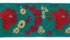 Imagen de Galón Flores Lamé H. cm 10 (3,9 inch) Tejido Poliéster puro Rojo Celestial Morado Verde Bandera Marfil Negro Blanco Azul Amianto para Vestiduras litúrgicas