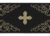 Picture of Galloon Golden Thread Rhombus & Crosses H. cm 9 (3,5 inch) Polyester and Acetate Fabric Red Celestial Olive Green Violet Yellow Ivory Black White Yellow Trim Orphrey Banding for liturgical Vestments 