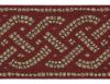 Picture of Galloon Golden Thread Mosaic H. cm 9 (3,5 inch) Polyester and Acetate Fabric Yellow Red Olive Green Violet Yellow Gold Burgundy Trim Orphrey Banding for liturgical Vestments 