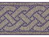 Picture of Galloon Golden Thread Mosaic H. cm 9 (3,5 inch) Polyester and Acetate Fabric Yellow Red Olive Green Violet Yellow Gold Burgundy Trim Orphrey Banding for liturgical Vestments 