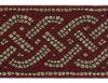 Picture of Galloon Golden Thread Mosaic H. cm 9 (3,5 inch) Polyester and Acetate Fabric Yellow Red Olive Green Violet Yellow Gold Burgundy Trim Orphrey Banding for liturgical Vestments 