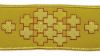 Picture of Galloon Golden Thread Modular crosses H. cm 9 (3,5 inch) Polyester and Acetate Fabric Yellow White Yellow Red Crimson White Gold White Pink Antique Gold Trim Orphrey Banding for liturgical Vestments 