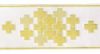 Picture of Galloon Golden Thread Modular crosses H. cm 9 (3,5 inch) Polyester and Acetate Fabric Yellow White Yellow Red Crimson White Gold White Pink Antique Gold Trim Orphrey Banding for liturgical Vestments 