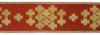 Picture of Galloon Golden Thread Modular crosses H. cm 9 (3,5 inch) Polyester and Acetate Fabric Yellow White Yellow Red Crimson White Gold White Pink Antique Gold Trim Orphrey Banding for liturgical Vestments 