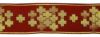 Picture of Galloon Golden Thread Modular crosses H. cm 9 (3,5 inch) Polyester and Acetate Fabric Red Celestial Olive Green Violet Trim Orphrey Banding for liturgical Vestments 