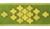 Picture of Galloon Golden Thread Modular crosses H. cm 9 (3,5 inch) Polyester and Acetate Fabric Red Celestial Olive Green Violet Trim Orphrey Banding for liturgical Vestments 