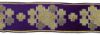 Picture of Galloon Golden Thread Modular crosses H. cm 9 (3,5 inch) Polyester and Acetate Fabric Red Celestial Olive Green Violet Trim Orphrey Banding for liturgical Vestments 