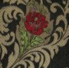 Picture of Flowery Lampas (Lampasso) Golden Thread Flower H. cm 160 (63 inch) Acetate Polyester Fabric Red Violet Black Blue Night Ivory Antique for liturgical Vestments