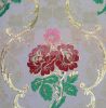 Picture of Flowery Lampas (Lampasso) Rose Garden H. cm 160 (63 inch) Lurex Fabric Red Violet White Olive Green Ancient Pink Purple for liturgical Vestments