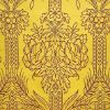 Picture of Floral Drape H. cm 160 (63 inch) Yellow Gold Polyester Viscose Fabric for liturgical Vestments