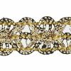 Picture of Agremano Braided Trim antique gold H. cm 1,5 (0,59 inch.)  Viscose Polyester Border Edge Trimming for liturgical Vestments