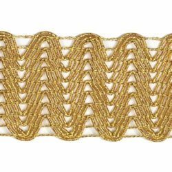 Picture of Agremano Braided Trim gold H. cm 5 (2,0 inch) Viscose Polyester Border Edge Trimming for liturgical Vestments