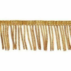 Immagine di Frangia Canuttiglia oro 300 Vermiglioni H. cm 4 (1,6 inch) filato metallico Viscosa Passamaneria per Paramenti Sacri 