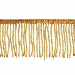 Immagine di Frangia Canuttiglia oro 300 Vermiglioni H. cm 6 (2,36 inch) filato metallico Viscosa Passamaneria per Paramenti Sacri 