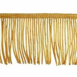 Immagine di Frangia Canuttiglia oro 300 Vermiglioni H. cm 8 (3,1 inch) filato metallico Viscosa Passamaneria per Paramenti Sacri 