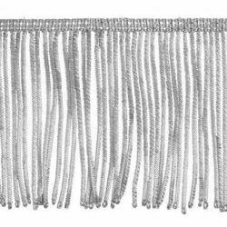 Immagine di Frangia Canuttiglia argento 260 Vermiglioni H. cm 10 (3,9 inch) filato metallico Viscosa Passamaneria per Paramenti Sacri 