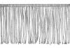 Picture of Fringe Trim Bullion 260 Silver threads H. cm 10 (3,9 inch) Metallic thread Viscose Passementerie for liturgical Vestments