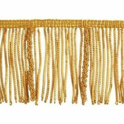 Picture of Bullion Fringe Trim Gold H. cm 8 (3,1 inch) Metallic thread Viscose Passementerie for liturgical Vestments