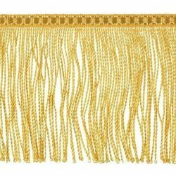Immagine di Frangia ritorta oro metallo inox H. cm 10 (3,9 inch) filato metallico Viscosa Passamaneria per Paramenti Sacri 
