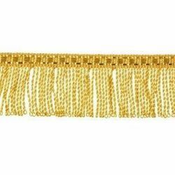 Immagine di Frangia ritorta oro metallo inox H. cm 3 (1,2 inch) filato metallico Viscosa Passamaneria per Paramenti Sacri 