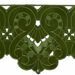 Immagine di Pizzo intagliato raso H. cm 16 (6,3 inch) Viscosa Poliestere Rosso Verde Viola Avorio Ricamo Merletto Bordo Bordura per Paramenti