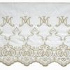 Immagine di Pizzo Mariano H. cm 27 (10,6 inch) puro Cotone Oro Bianco/Oro Ricamo Merletto Bordo Bordura per Paramenti