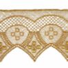 Immagine di Pizzo macramè Arco Punte H. cm 8 (3,1 inch) Viscosa Poliestere Oro Ricamo Merletto Bordo Bordura per Paramenti