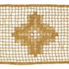 Imagen de Encaje macramè Cruz H. cm 8 (3,1 inch) Viscosa Poliéster Oro Brillante Puntilla Bolillo Bordado para Vestiduras litúrgicas